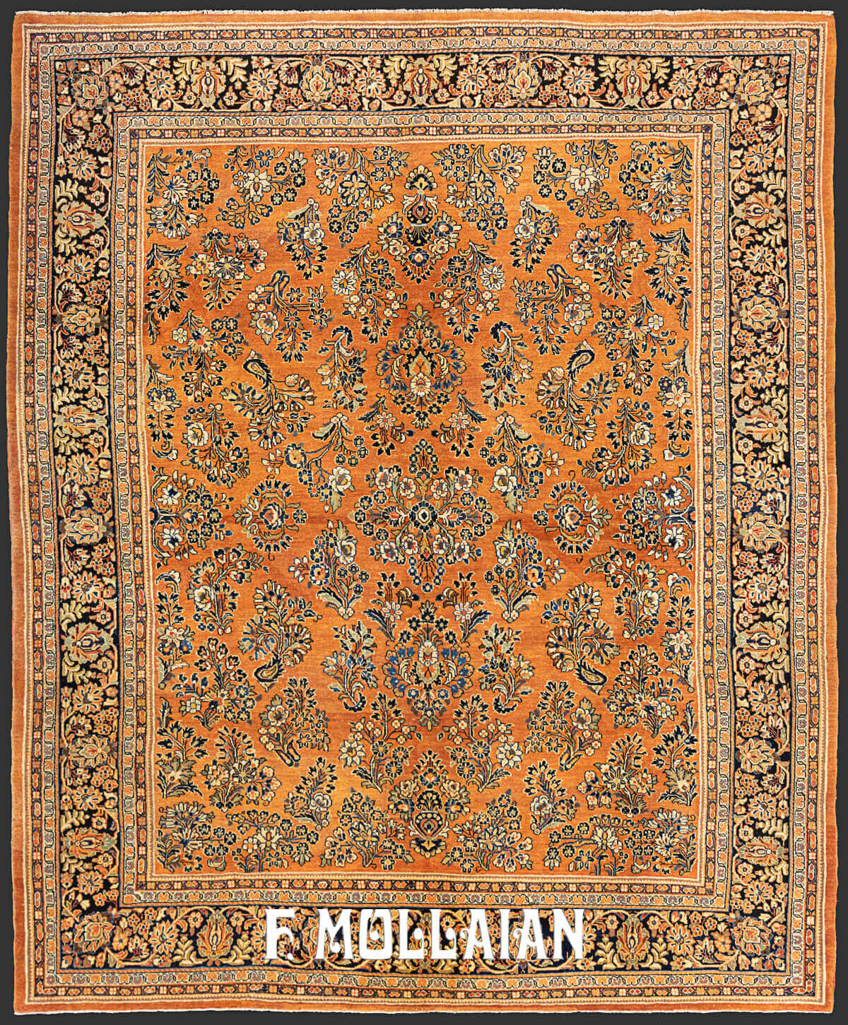 Tapis Noué Main Floral Sarouk n°:49622648